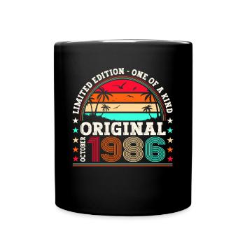 Original Octobre 1986 36th Birthday Gift Cool - Mug uni - noir - Devant