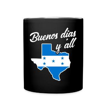 Honduranisch-texanisches Design für Einwanderer - Tasse einfarbig - Schwarz - Vorne
