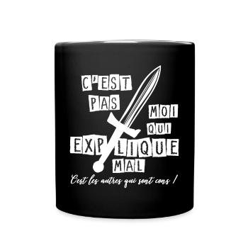 C'est pas moi... c'est les autres qui sont cons ! - Mug uni - noir - Devant