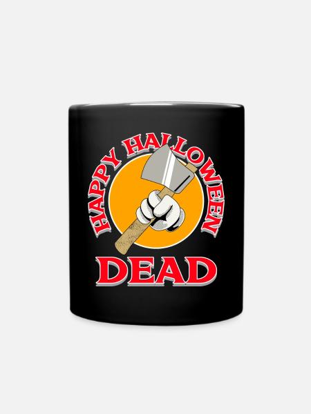 Hache d’Halloween avec un motif mort - Mug uni - noir