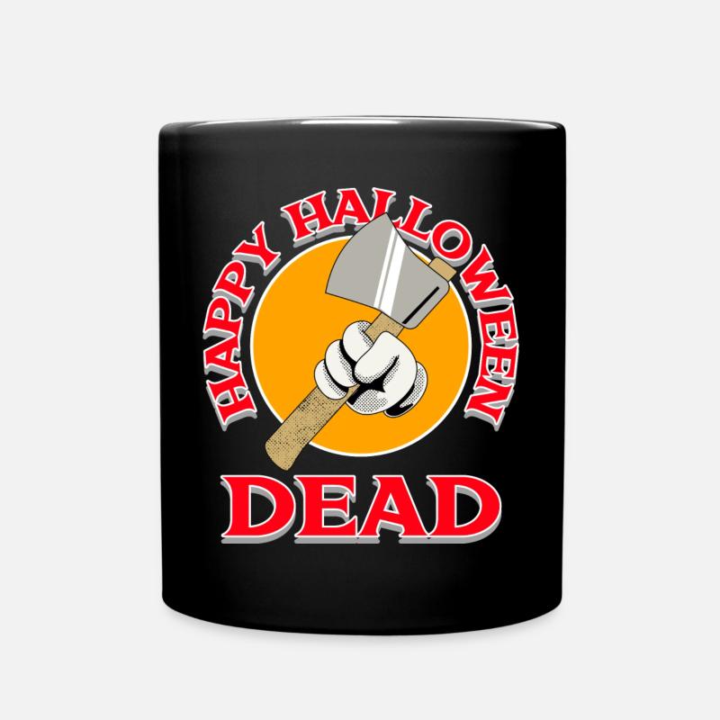Halloween Axe with Dead Design - Full Colour Mug - black