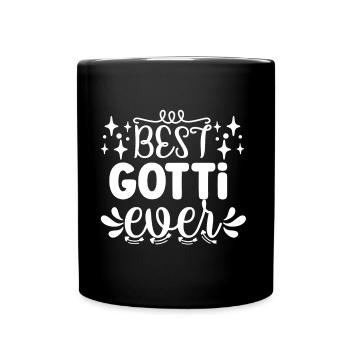 Bestes Gotti der Welt Taufgotti Firmgotti - Tasse einfarbig - Schwarz - Vorne