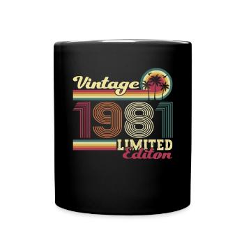 Original vintage 1981 41st birthday gift - Full Colour Mug - black - Front