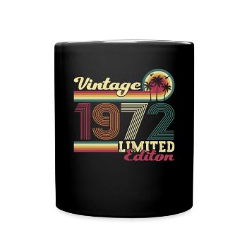 Original vintage 1972 50th birthday gift - Full Colour Mug - black - Front