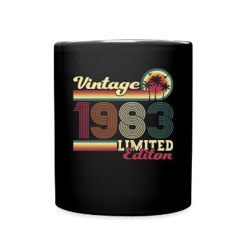 Cadeau original vintage 1983 39ème anniversaire - Mug uni - noir - Devant
