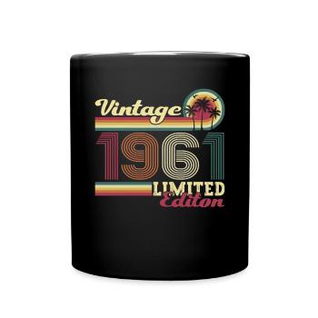 Original vintage 1961 61st birthday gift - Full Colour Mug - black - Front