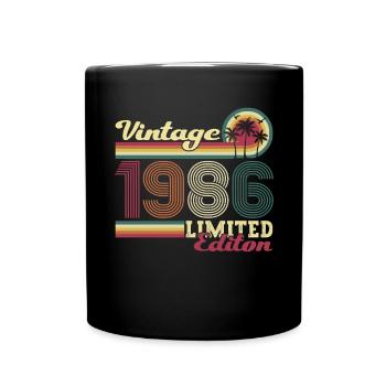 Original vintage 1986 36th birthday gift - Full Colour Mug - black - Front