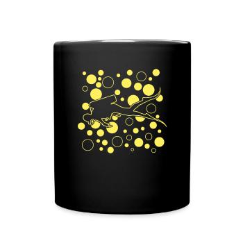 diving tauchen - Tasse einfarbig - Schwarz - Vorne