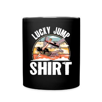 Skydiving Parachuting Parachute - Full Colour Mug - black - Front