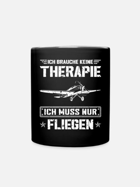 Modellflieger Flugzeug Pilot - Tasse einfarbig - Schwarz