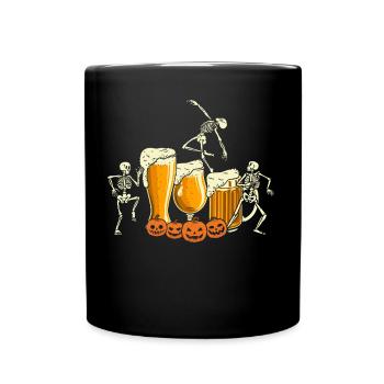 Halloween Beer Skeleton Party Halloween Party - Mug uni - noir - Devant