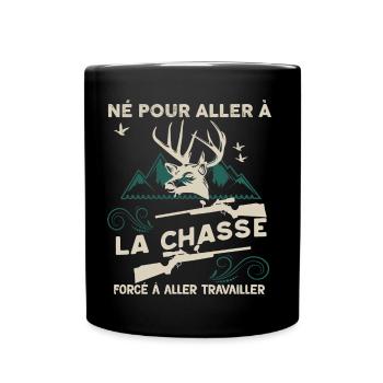 Je Prèfere la Chasse Cadeau Drôle Homme Chasseur - Mug uni - noir - Devant