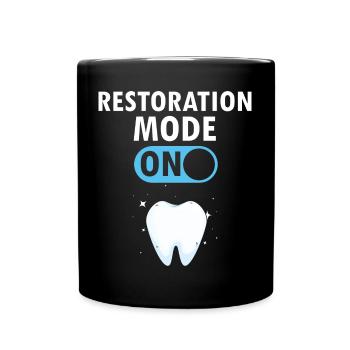 Dental laboratory and dental technology for dental clinics - Full Colour Mug - black - Front
