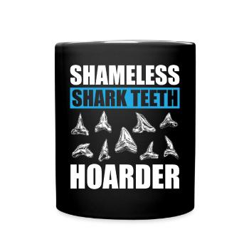 Collecte de dents de requin - Mug uni - noir - Devant