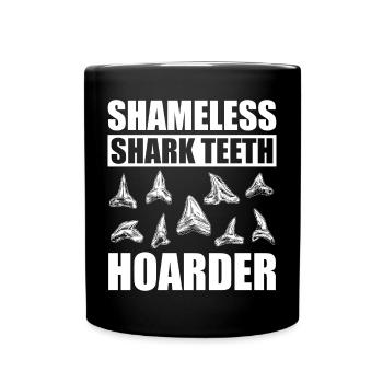 Collecting fossilized shark teeth | Gifts - Full Colour Mug - black - Front