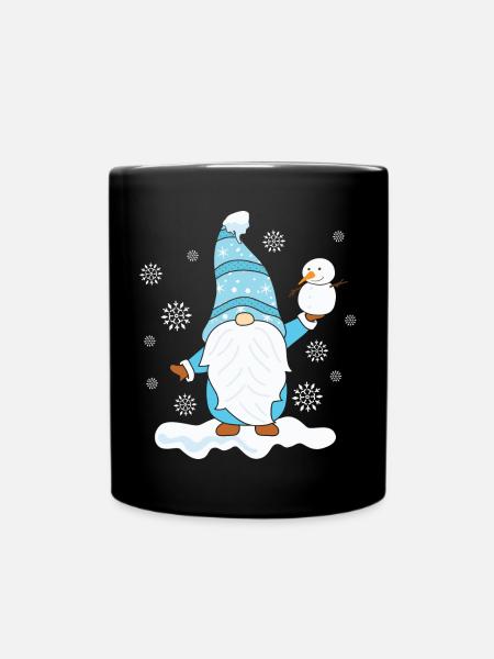 Weihnachten Weihnachtmann Gnomies - Tasse einfarbig - Schwarz