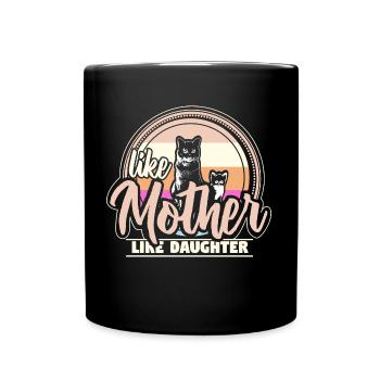 Mère Fille Cadeau de cohésion de la fête des mères - Mug uni - noir - Devant