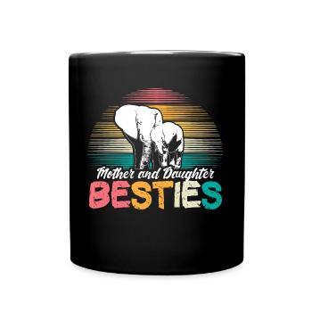 Mother and daughter Mother's Day Love Gift - Full Colour Mug - black - Front
