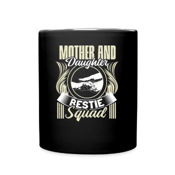 Mother and daughter Children's Day Parents Gift Idea - Full Colour Mug - black - Front