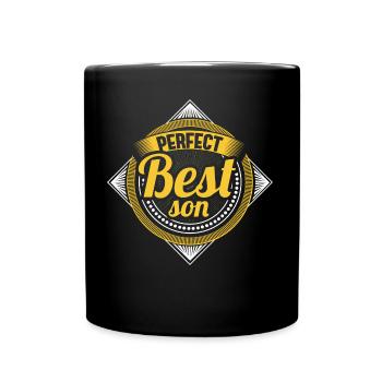 Bester Sohn Mutter Geschenk - Tasse einfarbig - Schwarz - Vorne