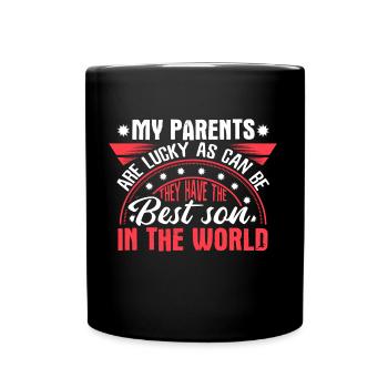 Fils Père Garçon - Mug uni - noir - Devant