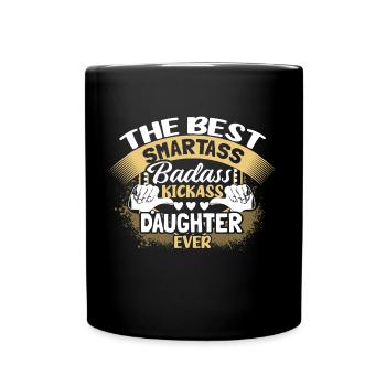 Beste Tochter Töchter Süß Geschenkidee - Tasse einfarbig - Schwarz - Vorne