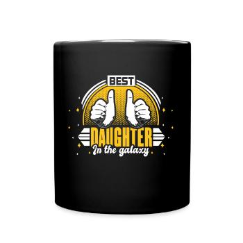 Beste Tochter Vater Niedlich Geschenk - Tasse einfarbig - Schwarz - Vorne