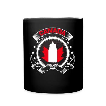 Canada Canadian Flag Gift Idea - Full Colour Mug - black - Front