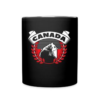 Canada Maple Leaf Flag Gift - Full Colour Mug - black - Front