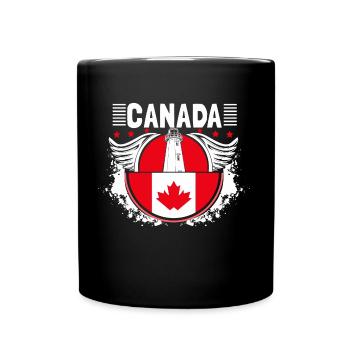 Pays du wapiti du Canada - Mug uni - noir - Devant