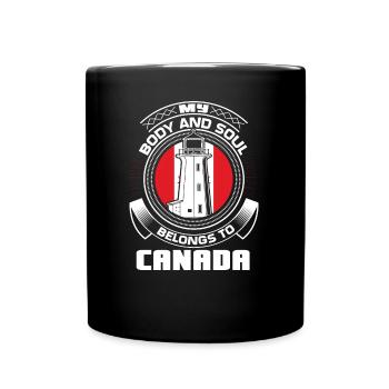 Canada Maple Flag - Full Colour Mug - black - Front