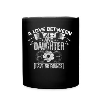 Mutter und Tochter Geschenkidee - Tasse einfarbig - Schwarz - Vorne