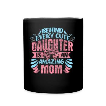 Mutter Tochter Beste Freunde Kind - Tasse einfarbig - Schwarz - Vorne