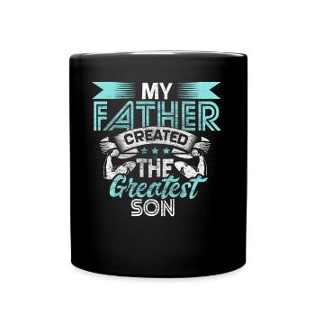 Sohn Geburt Geschenkidee - Tasse einfarbig - Schwarz - Vorne