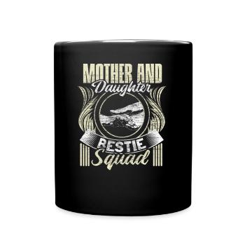 Mother and daughter Children's Day Parents Gift Idea - Full Colour Mug - black - Front