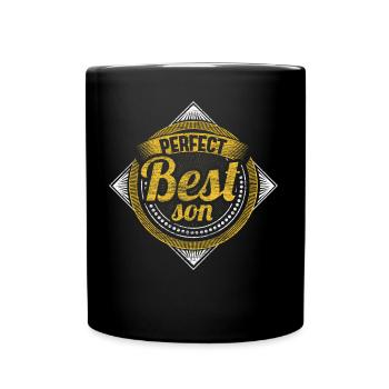 Fils parents - Mug uni - noir - Devant