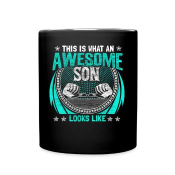 Fils Famille Parents - Mug uni - noir - Devant