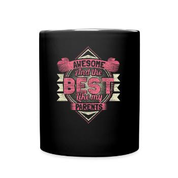 Beste Tochter Mutter Geburt Geschenk - Tasse einfarbig - Schwarz - Vorne