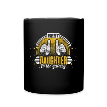 Beste Tochter Vater Geschenkidee - Tasse einfarbig - Schwarz - Vorne