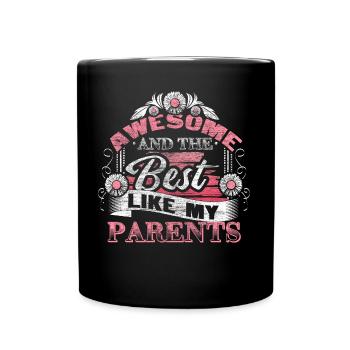 Best Daughter Parents Funny Gift Idea - Full Colour Mug - black - Front