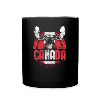 Canada Maple Flag Gift Idea - Full Colour Mug - black - Front