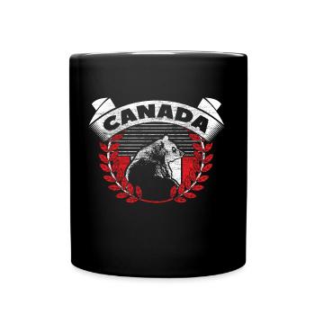 Élan du Canada Pays de naissance - Mug uni - noir - Devant