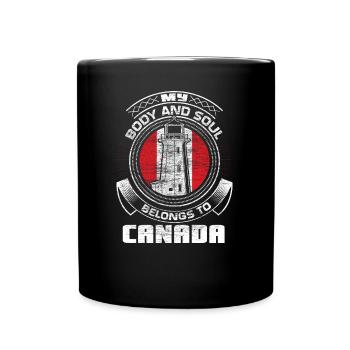 Idée cadeau du pays de naissance du wapiti du Canada - Mug uni - noir - Devant