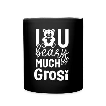 Liebe dich Grossmami Oma Schweiz Grosi Schweizerin - Tasse einfarbig - Schwarz - Vorne