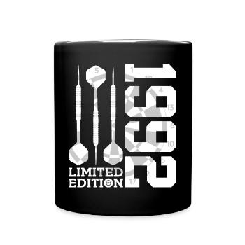 LIMITED EDITION 1992 DARTS 34. GEBURTSTAG - Tasse einfarbig - Schwarz - Vorne