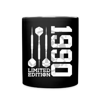 LIMITED EDITION 1990 DARTS 36TH BIRTHDAY - Full Colour Mug - black - Front