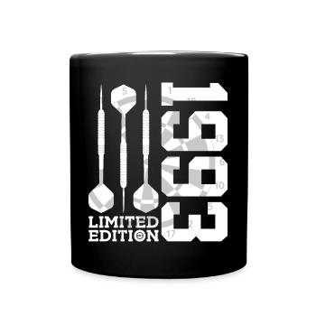 LIMITED EDITION 1993 DARTS 33. GEBURTSTAG - Tasse einfarbig - Schwarz - Vorne