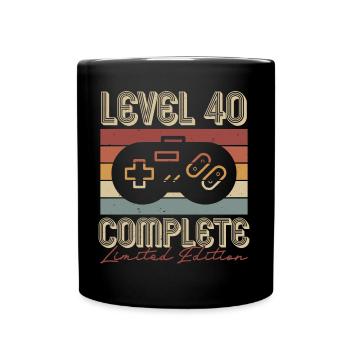 40th Birthday 40th Anniversary Retro Gift - Full Colour Mug - black - Front