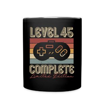 45 Anniversaire 45 ans Cadeau rétro - Mug uni - noir - Devant