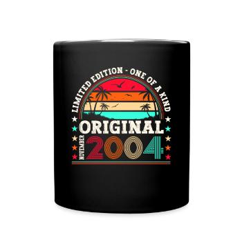 Cadeau original du 18e anniversaire de novembre 2004 - Mug uni - noir - Devant